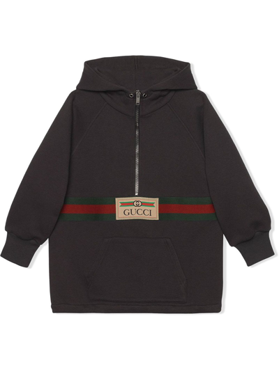 Shop Gucci Dark Grey Felted Cotton Jersey Jacket In Grigio
