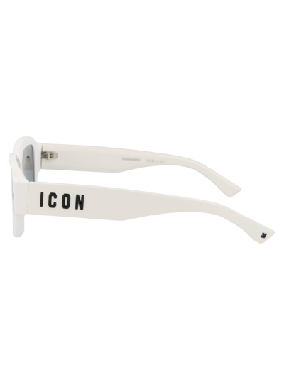Shop Dsquared2 Icon 0009/s Sunglasses In Vk6ir Bianco