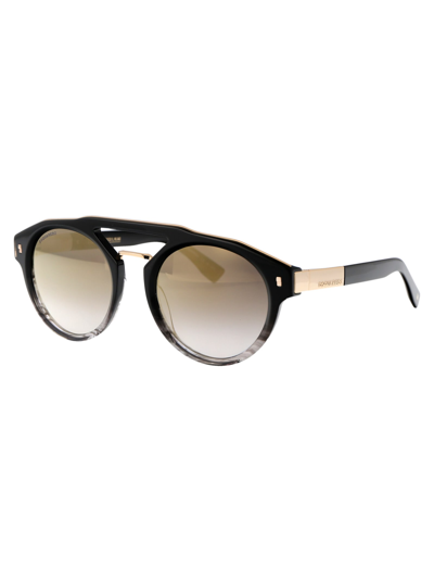 Shop Dsquared2 D2 0085/s Sunglasses In Xowfq Black Grey Horn