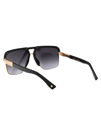 Shop Dsquared2 D2 0084/s Sunglasses In 2m2fq Black Gold