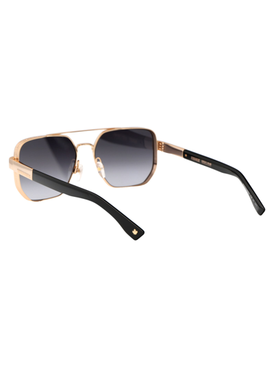Shop Dsquared2 D2 0083/s Sunglasses In Rhlfq Gold Black