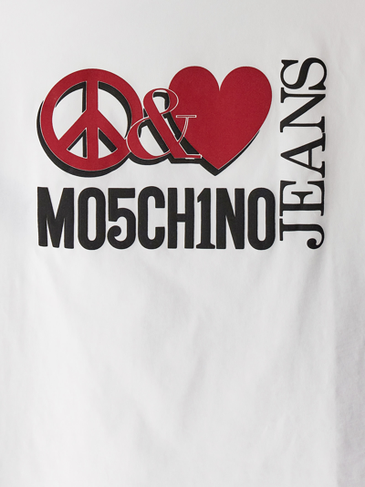Shop M05ch1n0 Jeans Logo Print T-shirt In White