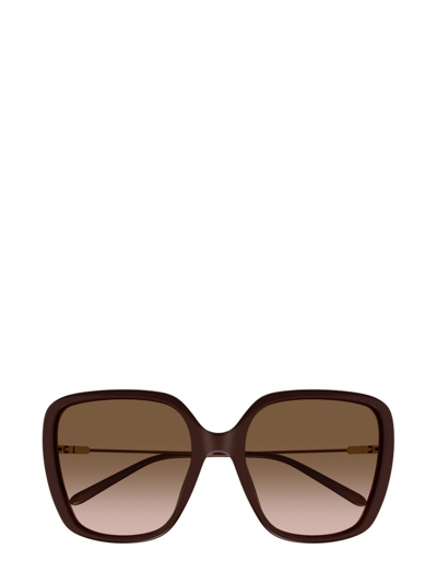 Shop Chloé Eyewear Butterfly In Brown