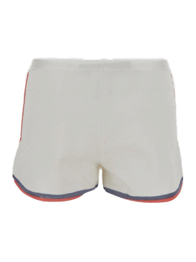 Shop Fendi Allover Logo Knitted Shorts In White