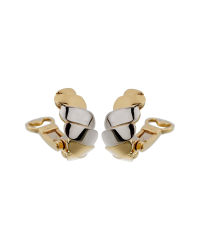 Heritage Pomellato Pomellato 18k Two-tone Wave Clip-on Earrings (authentic )