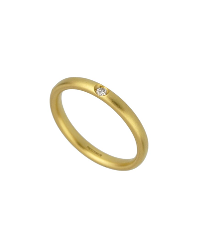 Heritage Pomellato Pomellato 18k 0.03 Ct. Tw. Diamond Satin Finish Ring (authentic )