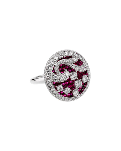 HERITAGE GRAFF GRAFF 18K 4.67 CT. TW. DIAMOND & RUBY COCKTAIL RING (AUTHENTIC PRE-OWNED) 
