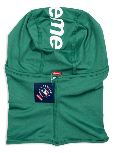 Supreme X Mlb Kanji Teams Atlanta Braves "light Pine" Lightweight Balaclava In Green