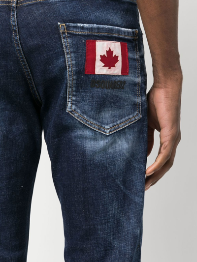 Dsquared2 Straight Leg Jeans In Blue