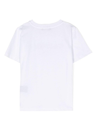 Shop Balmain Logo-print Cotton T-shirt In White