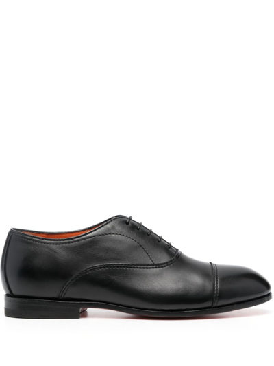 Shop Santoni Lace-up Oxford Shoes In Black