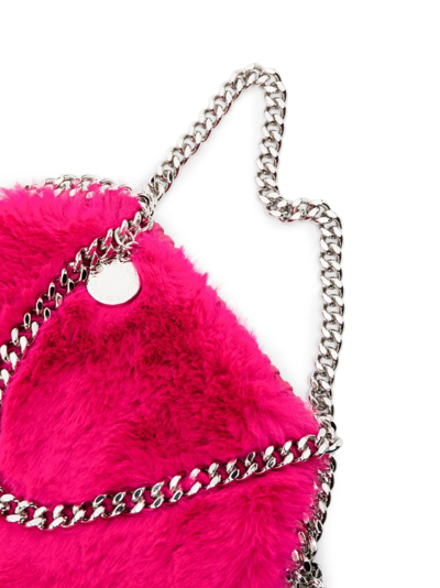 Shop Stella Mccartney Mini Falabella Faux-fur Tote Bag In Pink
