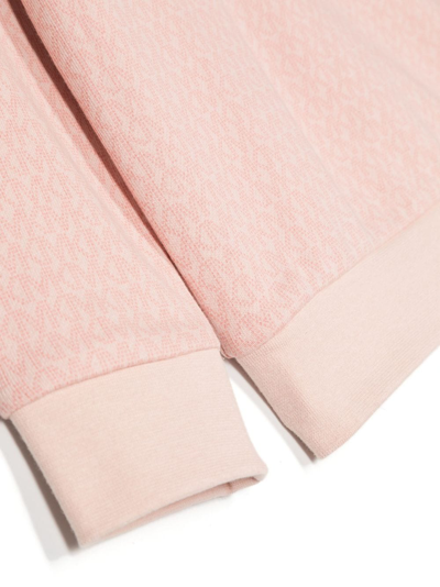 Shop Michael Kors Logo-print Cotton Sweatshirt In Pink