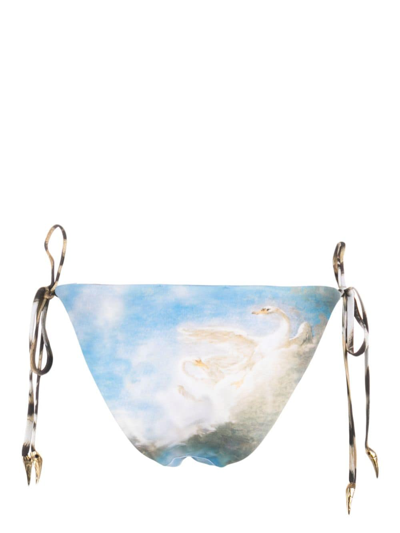 Roberto Cavalli Womens Multicolour Graphic-print Mid-rise Bikini Bottoms In 09000