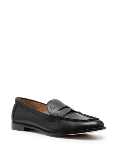 Shop Lauren Ralph Lauren Wynnie Flats Loafer In Black