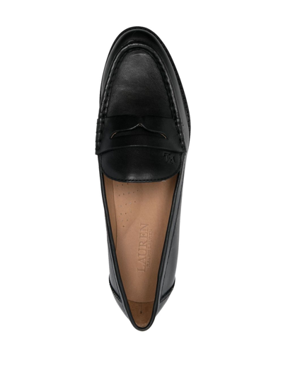 Shop Lauren Ralph Lauren Wynnie Flats Loafer In Black