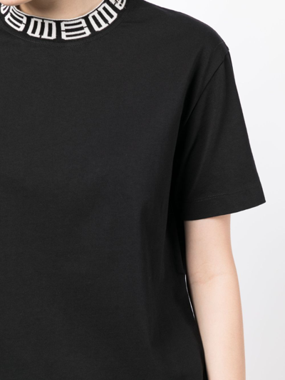 Shop Ambush Monogram-print Cotton T-shirt In Black No Color