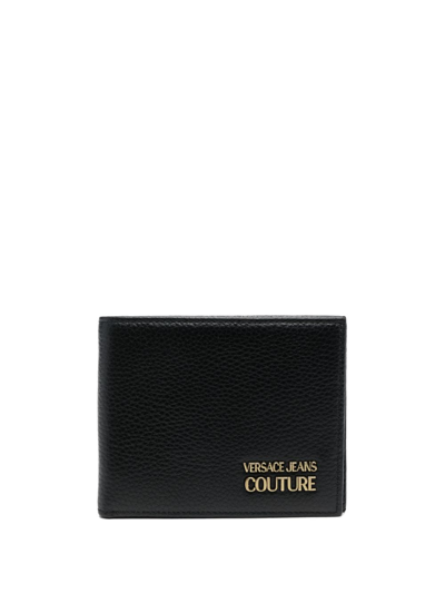 Shop Versace Jeans Couture Logo-plaque Leather Wallet In Black