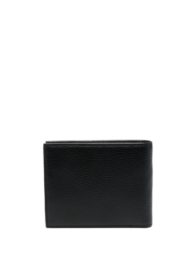 Shop Versace Jeans Couture Logo-plaque Leather Wallet In Black