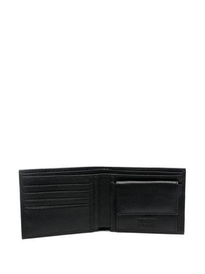 Shop Versace Jeans Couture Logo-plaque Leather Wallet In Black