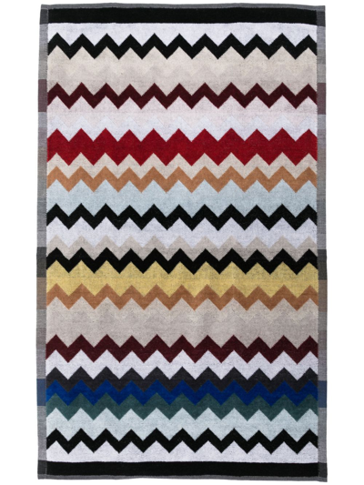 Shop Missoni Zigzag-woven Towels (pack Of Three) In Black