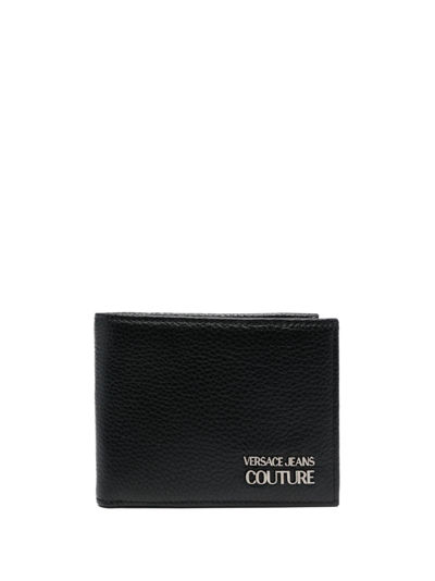 VERSACE JEANS COUTURE LOGO-PLAQUE LEATHER WALLET 