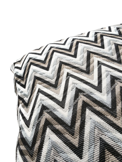 Shop Missoni Zigzag-woven Cotton Cushion In White