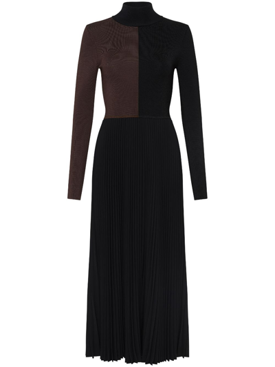 Shop Rebecca Vallance Donna Knitted Midi Dress In Black