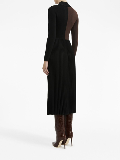 Shop Rebecca Vallance Donna Knitted Midi Dress In Black