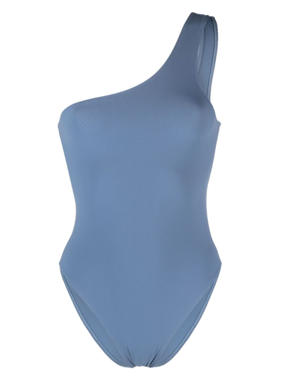 Shop Lido Venti Nove One-shoulder Swimsuit In Blue