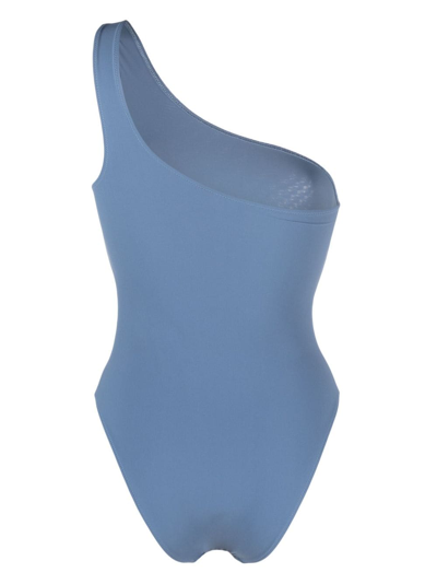 Shop Lido Venti Nove One-shoulder Swimsuit In Blue