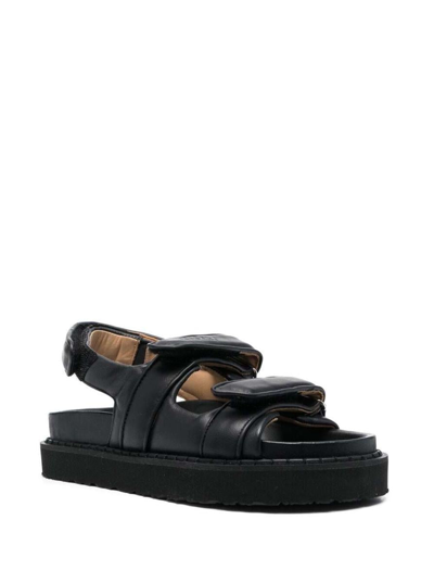 Isabel Marant Touch-strap Platform Leather Sandals In Black