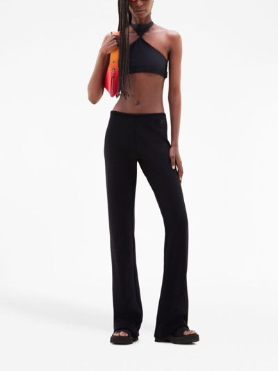 Courrèges Twist-detailing Bikini Top In Black