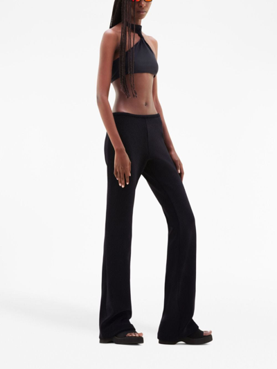 Courrèges Twist-detailing Bikini Top In Black