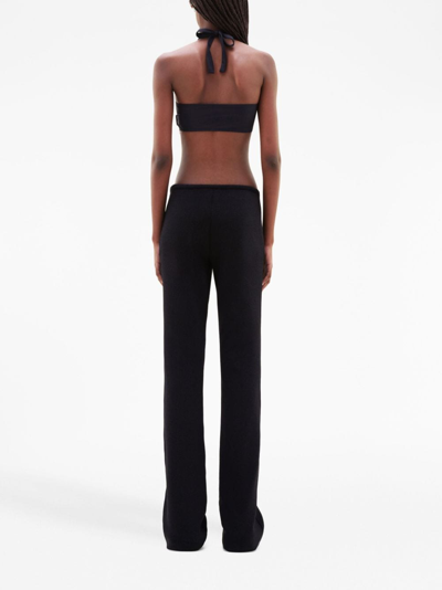 Courrèges Twist-detailing Bikini Top In Black