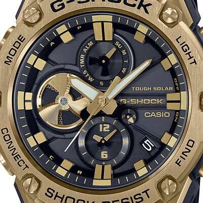 Pre-owned Casio G-shock G-steel Gst-b100gb-1a9jf Black Men's Watch In Box