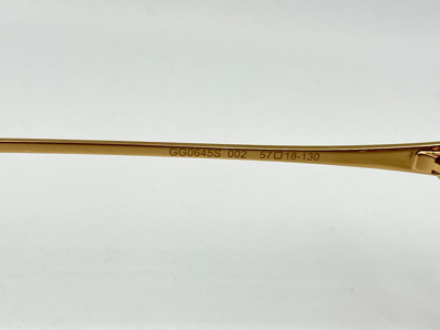 Pre-owned Gucci Sunglasses Authentic Gg0645s 002 Gold Brown 57 18 130