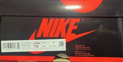Pre-owned Jordan Sz 10-brand Nike Air  1 Retro High Og Patent Bred 555088-063 In Red