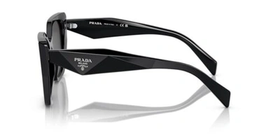 Pre-owned Prada Pr 19zs 1ab5so Black Dark Grey Large Women Sunglasses In Gray