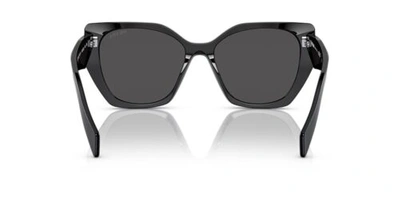 Pre-owned Prada Pr 19zs 1ab5so Black Dark Grey Large Women Sunglasses In Gray