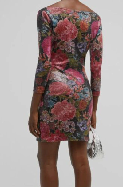 Pre-owned Chiara Boni La Petite Robe $795  Women Black Marisabel Floral-print Mini Dress 6