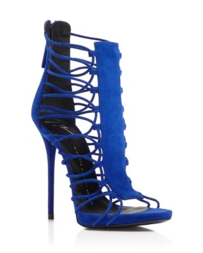 Giuseppe Zanotti Coline Strappy High Heel Sandals In Blue