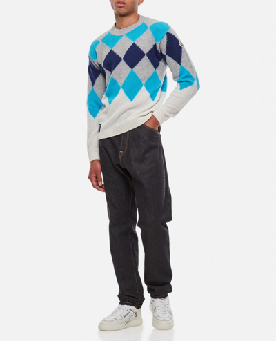 Shop Moncler Genius Argyle Wool & Cashmere Sweater Moncler X Frgmt In Multicolor