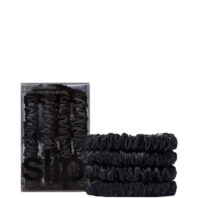 Shop Slip Pure Silk Skinny Scrunchies - Black