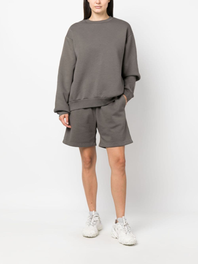 Shop Acne Studios Cotton-blend Track Shorts In Grey