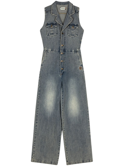 Shop Honor The Gift Service Denim Jumpsuit In Blue