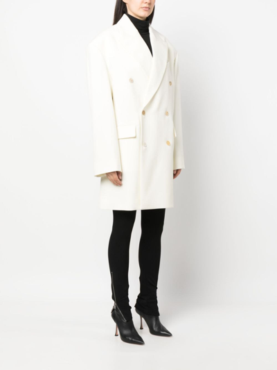 Wardrobe.nyc Double-breasted Wool Coat In Neutrals