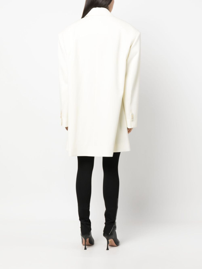 Shop Wardrobe.nyc Double-breasted Wool Coat In Neutrals