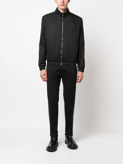 Dolce & Gabbana Logo-plaque Lightweight Jacket In Black