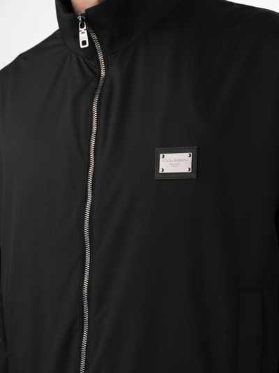 Dolce & Gabbana Logo-plaque Lightweight Jacket In Black
